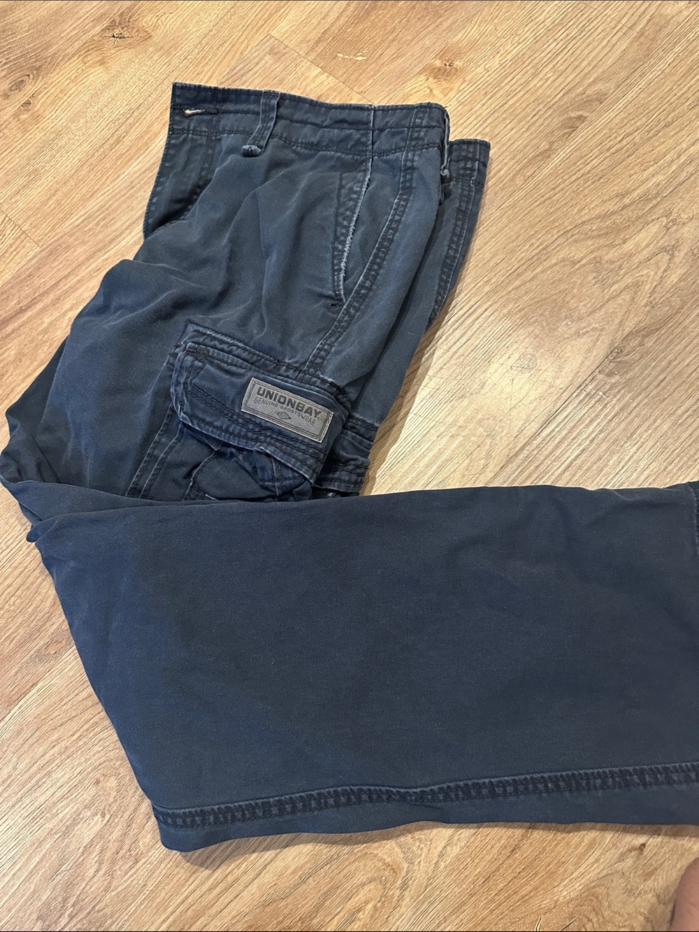 UNIONBAY Dark Navy Cargo Pants with Side Pocket Patch